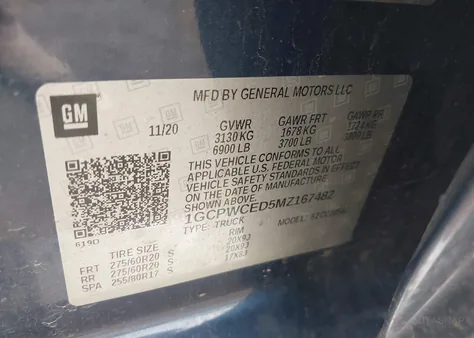 1GCPWCED5MZ167482